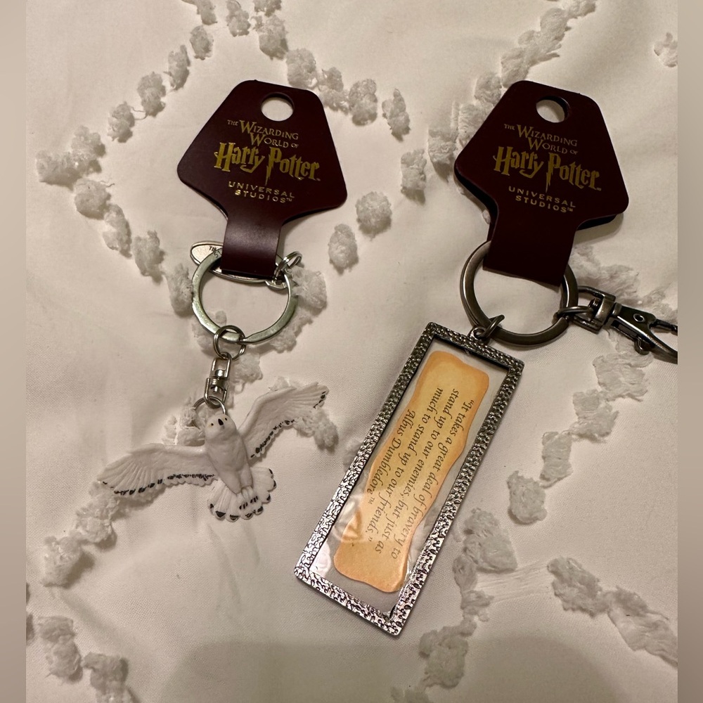 Set of 2 Harry Potter Keychains from Universal Studios Florida Wizarding World